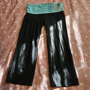 Vintage PINK Yoga Foldover Capri